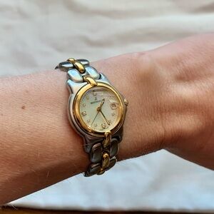 BERTOLUCCI Women’s Watch Diamonds Dial Gold & Steel Band
